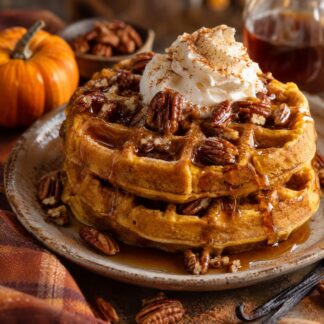 Pumpkin Pecan Waffles