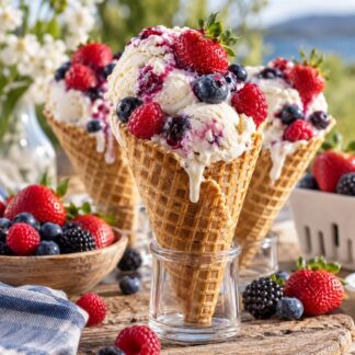 Berry Waffle Cone