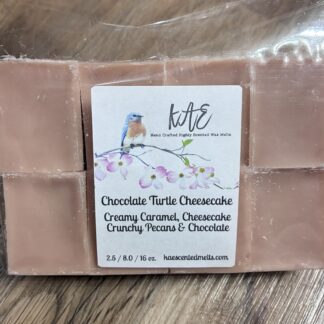 Chocolate Turtle Cheesecake 8 oz Kae Cut