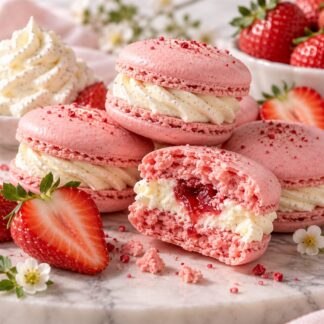 Strawberry Macaron & Vanilla Whip