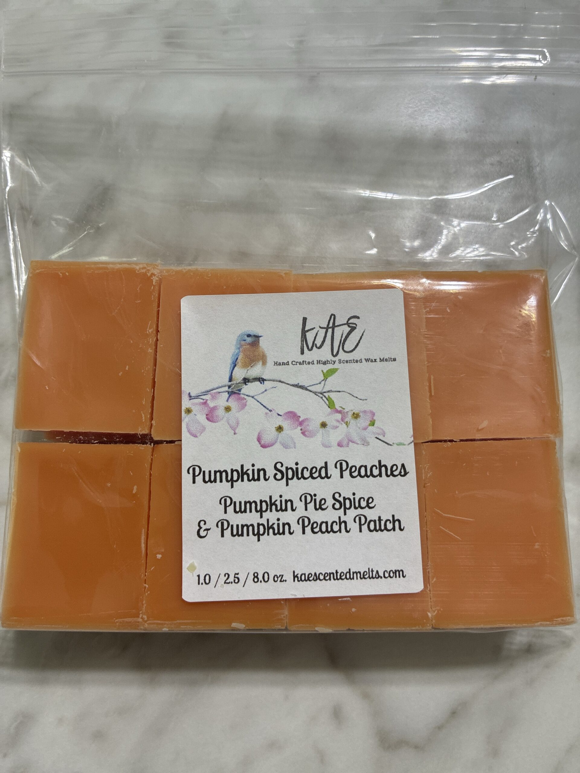 Pumpkin Spiced Peaches 8 oz Kae Cut