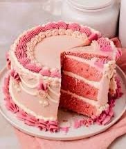 Pink Frosted Cake